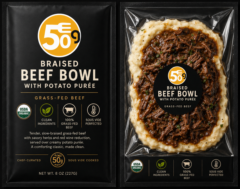 Braised Beef Bowl with Potato Purée